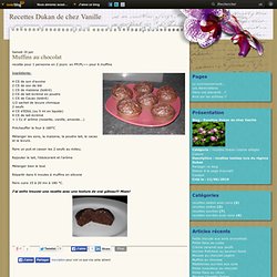 Muffins au chocolat - Recettes Dukan de chez Vanille