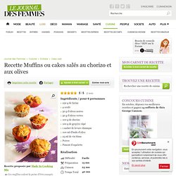 Muffins ou cakes salés au chorizo et aux olives