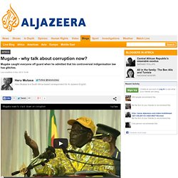 Mugabe - why talk about corruption now?