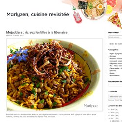 , cuisine revisitée: Mujaddara : riz aux lentilles à la libanaise