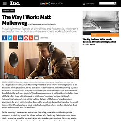 The Way I Work: Matt Mullenweg, Leading Your Company Article - Inc. Article
