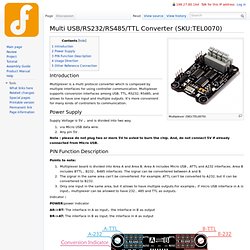 Multi USB/RS232/RS485/TTL Converter (SKU:TEL0070