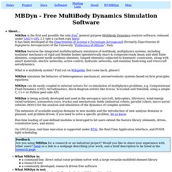 MBDyn - MultiBody Dynamics