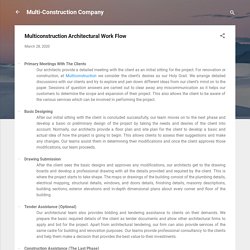 Multiconstruction Architectural Work Flow