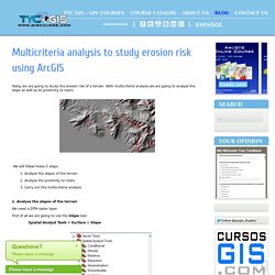 Multicriteria analysis to study erosion risk using ArcGIS