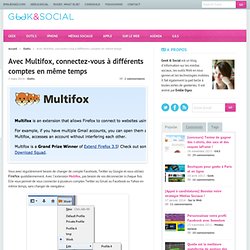 Social Avec Multifox, connectez-vous à différents comptes en même temps