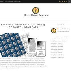 Each Multigram Pack Contains 25 of PAMP's 1 Gram Bars - Money Metals Exchange LLC - Blogger