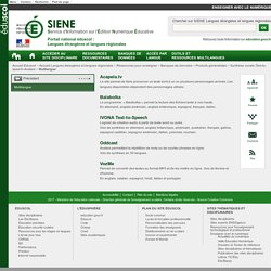 Multilangue - Langues étrangères et langues régionales - éduscol SIENE