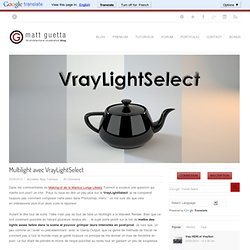 Multilight avec VrayLightSelect