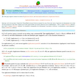 Formes multilinéaires & déterminants