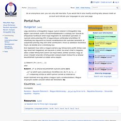 Portal:hun - OmegaWiki: Multilingual Dictionary