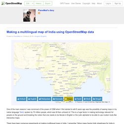 Making a multilingual map of India using OpenStreetMap data