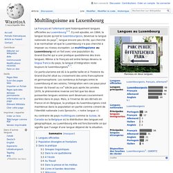 Multilinguisme au Luxembourg