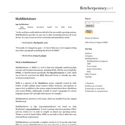 MultiMarkdown - fletcherpenney.net