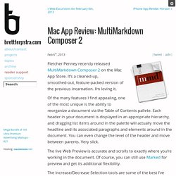 Mac App Review: MultiMarkdown Composer 2