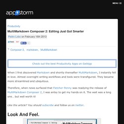 MultiMarkdown Composer 2: Editing Just Got Smarter