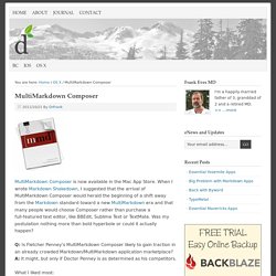 MultiMarkdown Composer App - live your best dreams