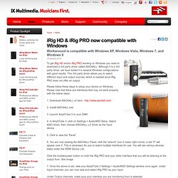 iRig HD & iRig PRO now compatible with Windows