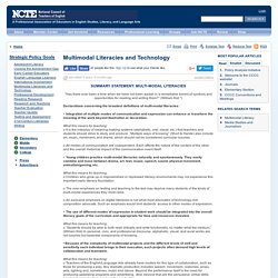 Multimodal Literacies and Technology