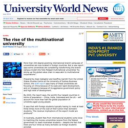 The rise of the multinational university