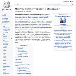 Massively multiplayer online role-playing game