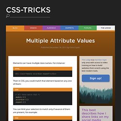 Multiple Attribute Values