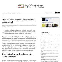 How to Log In to Multiple Gmail Accounts Automatically