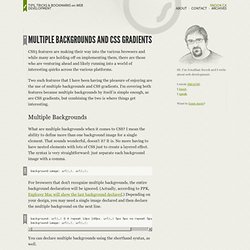 Multiple Backgrounds and CSS Gradients