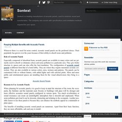 Reaping Multiple Benefits with Acoustic Panels - Sontext