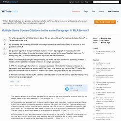 Multiple Same Source Citations in the same Paragraph in MLA format? - Writers Stack Exchange
