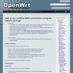 How to use multiple WAN connections using the mwan3 package [OpenWrt Wiki]