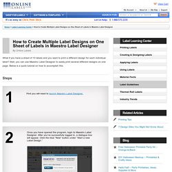 How to Create Multiple Label Designs on One Sheet of Labels in Maestro Label Designer - Label Learning Center - OnlineLabels.com