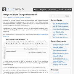 Merge multiple Google Documents