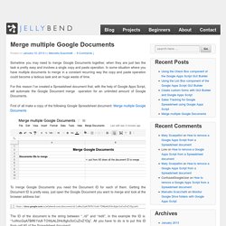 Merge multiple Google Documents