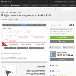 Multiple contact forms generator (AJAX + PHP)