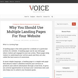 Why You Should Use Multiple Landing Pages For Your Website – Relative Values