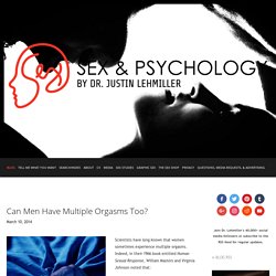 Can Men Have Multiple Orgasms Too? — Sex And Psychology