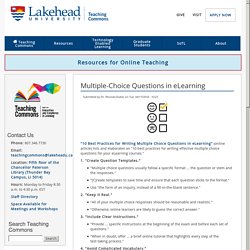 Multiple-Choice Questions in eLearning