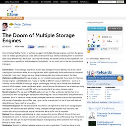 The Doom of Multiple Storage Engines