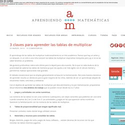 3 claves para aprender las tablas de multiplicar