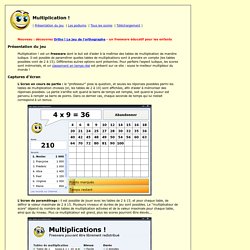 Multiplication ! Jeu éducatif gratuit pour apprendre les tables de multiplication aux enfants - Freeware