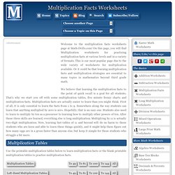 Multiplication Facts Worksheets