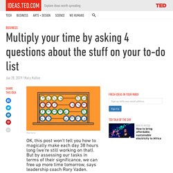 Multiply time by asking 4 questions about the stuff on your to-do list