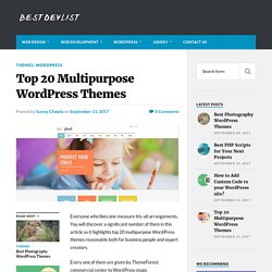 Top 20 Multipurpose WordPress Themes - BestDevList