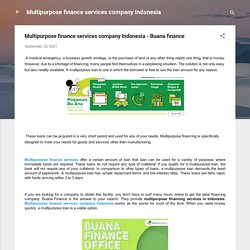 Multipurpose finance services company Indonesia - Buana finance