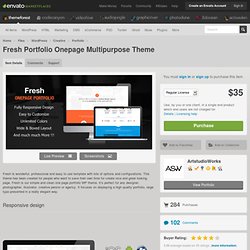 Fresh Portfolio Onepage Multipurpose Theme