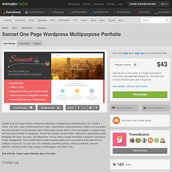 Sonnet One Page Wordpress Multipurpose Portfolio