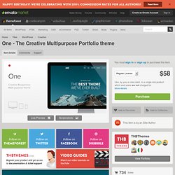 One - The Creative Multipurpose Portfolio theme