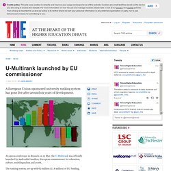 U-Multirank launched by EU commissioner