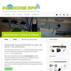 MultiSensor Z-wave & Zibase